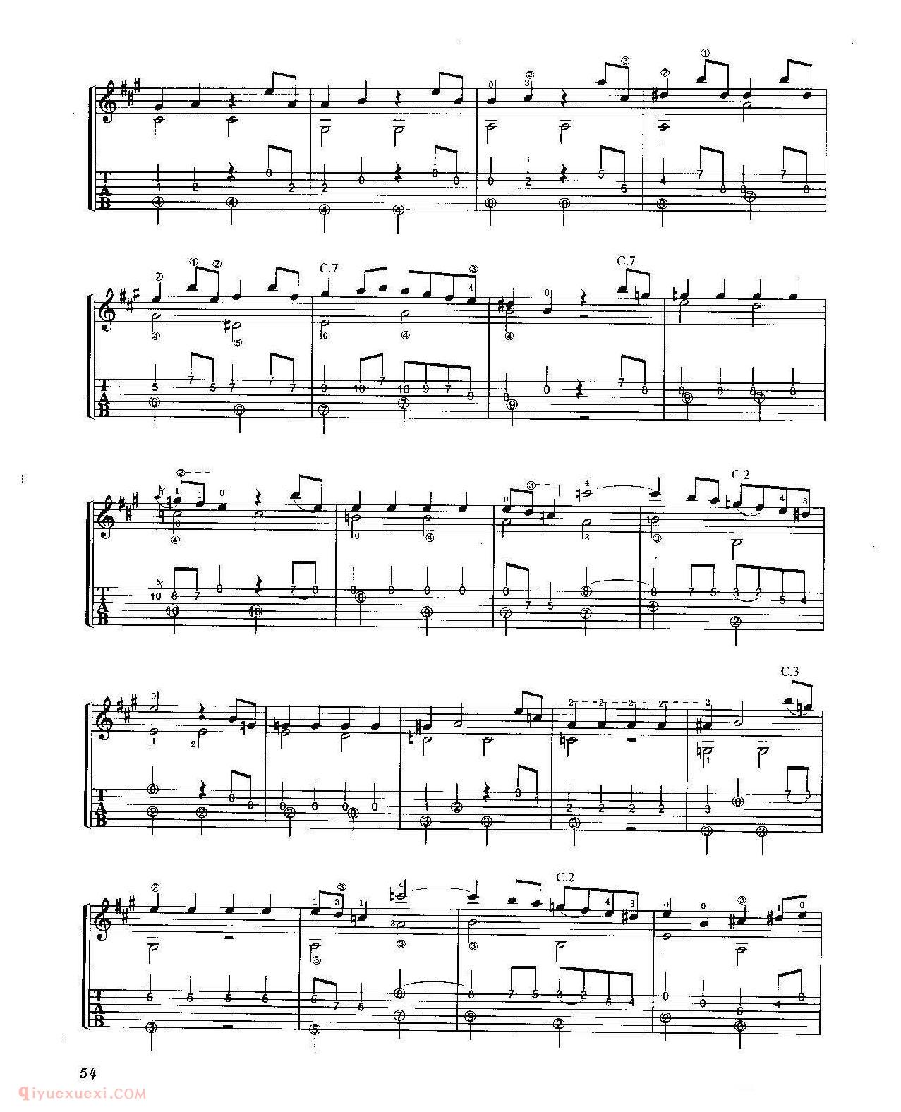 古典吉他名曲[奏鸣曲]斯卡拉蒂