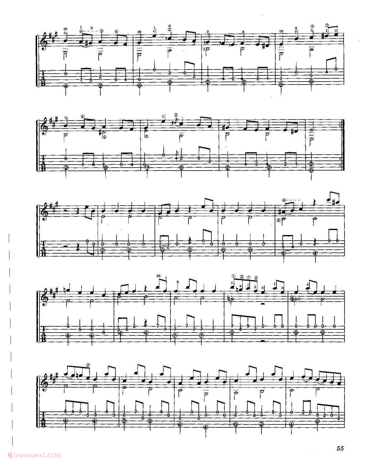 古典吉他名曲[奏鸣曲]斯卡拉蒂