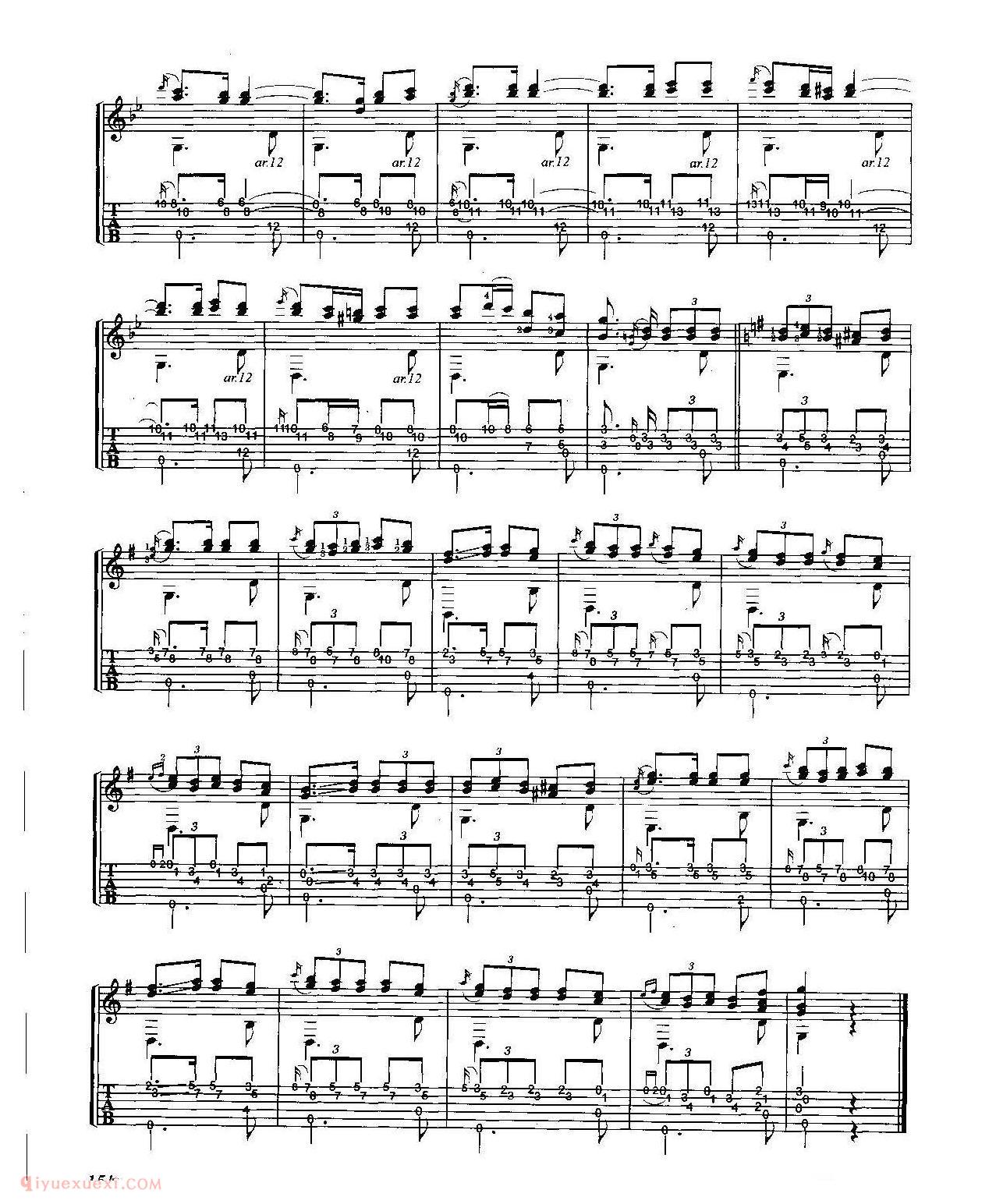 古典吉他名曲[玛利亚的探戈]塔雷加