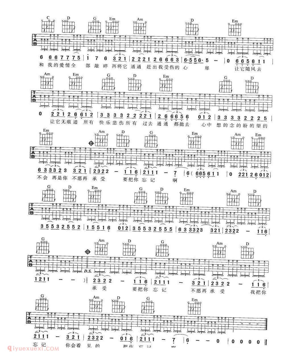 摇滚吉他经典乐曲《浪人情歌》e小调/伍佰