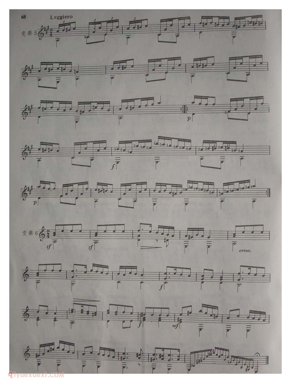 陈志古典吉他名曲[俄罗斯曲格主题与变奏曲][意]卡尔卡西曲