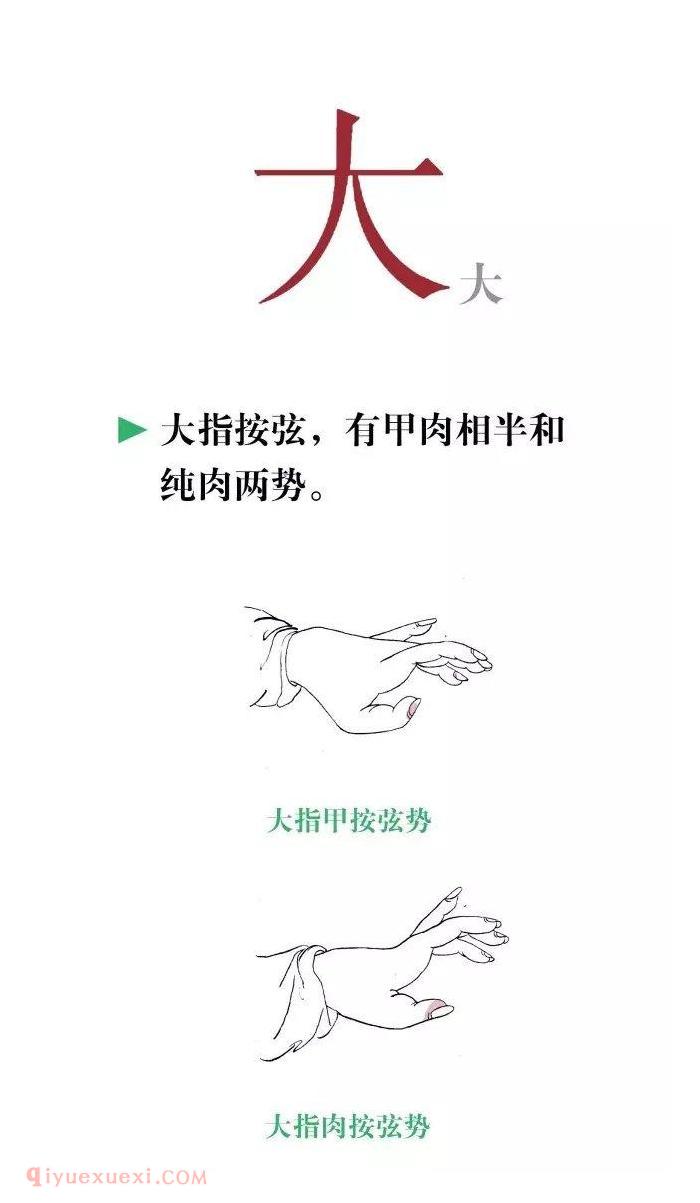 琴百科 <wbr>| <wbr>一张图尽览左手基础按弦法