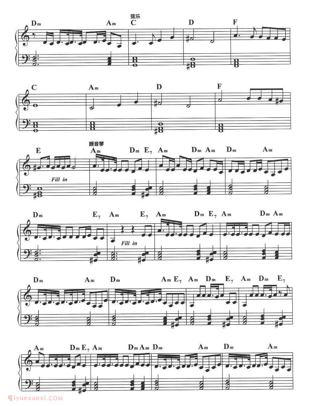 电子琴歌谱【直来直往】五线谱