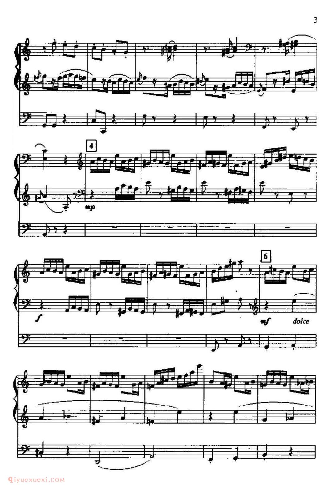 双排键电子琴谱《帕格尼尼主题狂想曲》五线谱