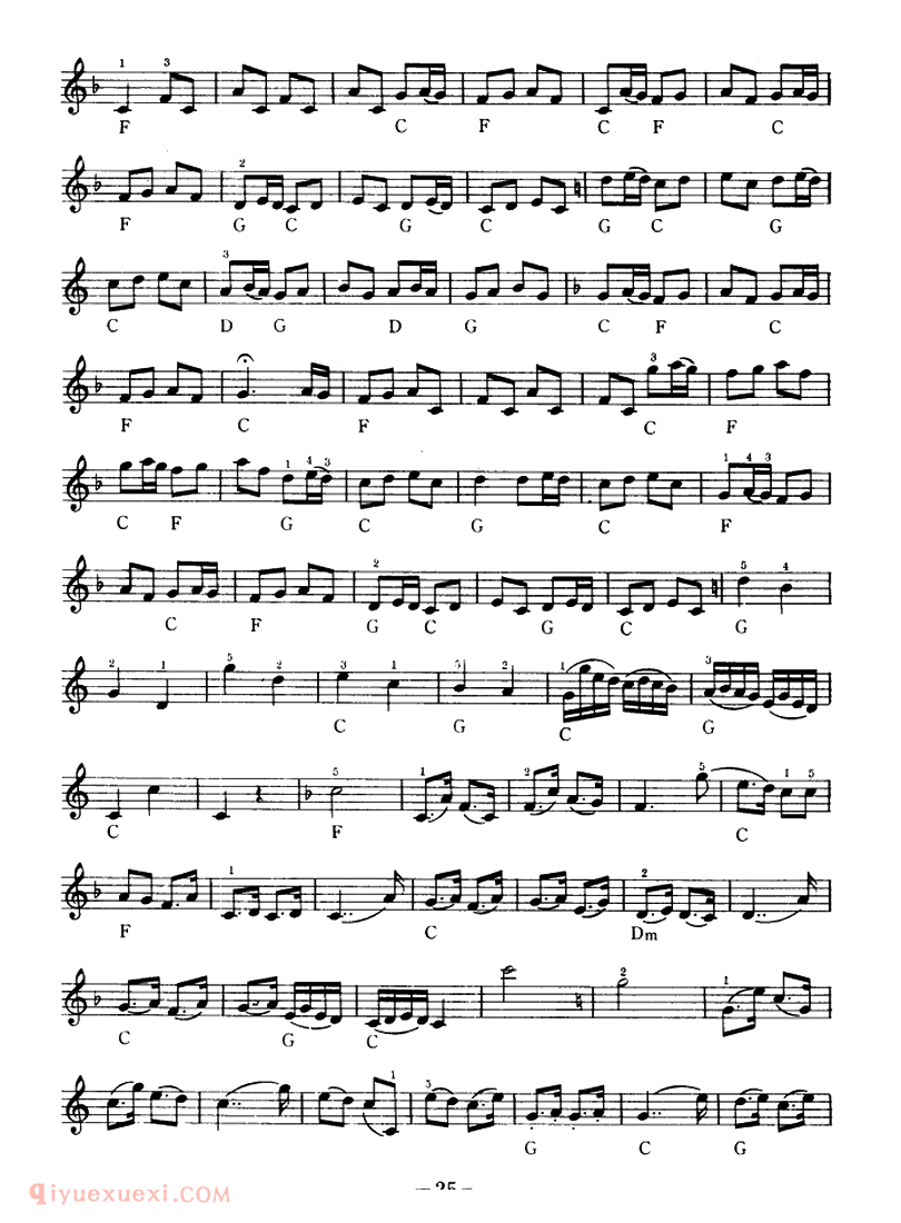 电子琴歌谱【光明行】五线谱