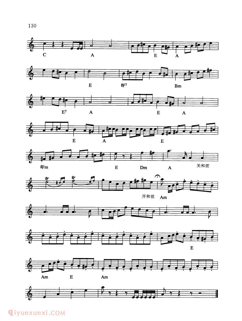 电子琴歌谱【音乐会练习曲】五线谱