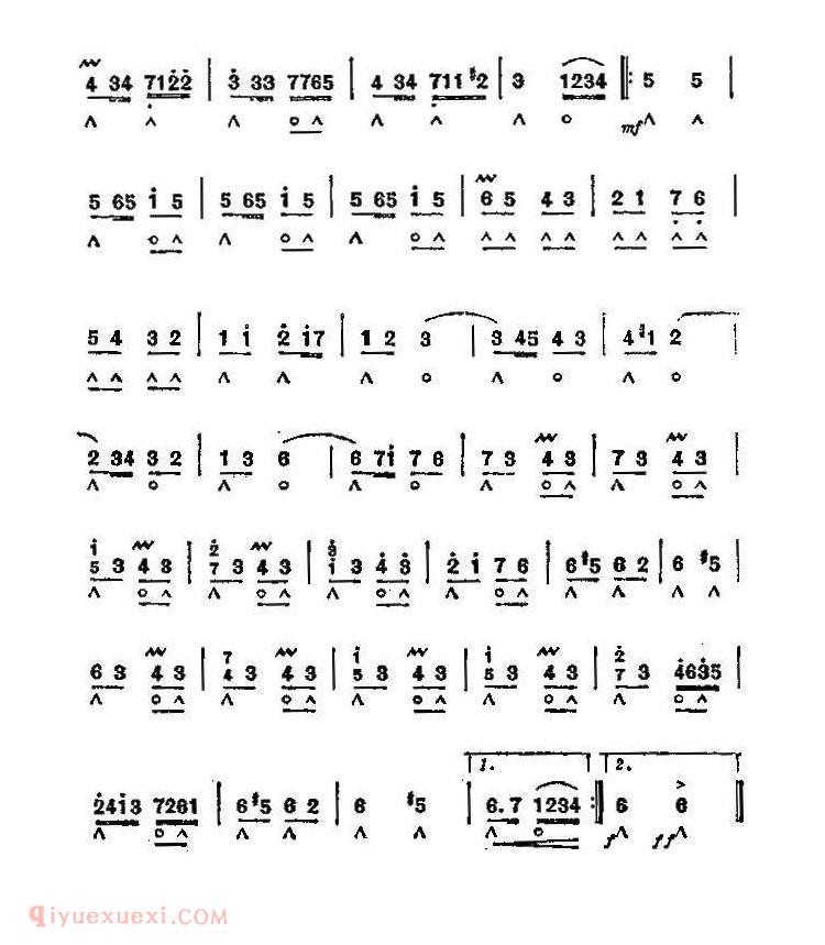 口琴乐谱【奏鸣曲 加沃特】简谱