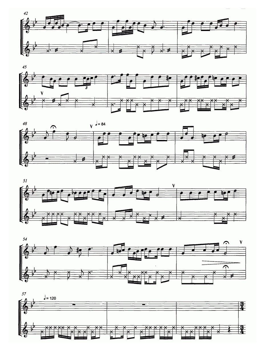 葫芦丝谱【湘谣 葫芦丝/低音鼓】五线谱