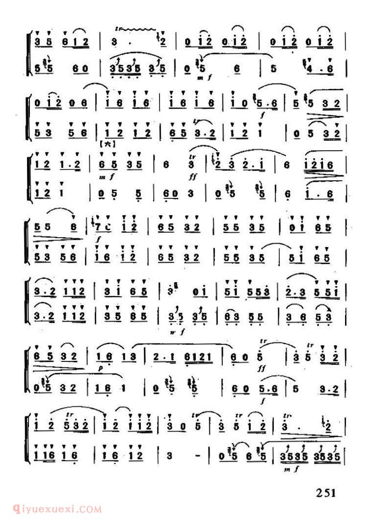 洞箫乐曲【双合凤 二重奏】简谱