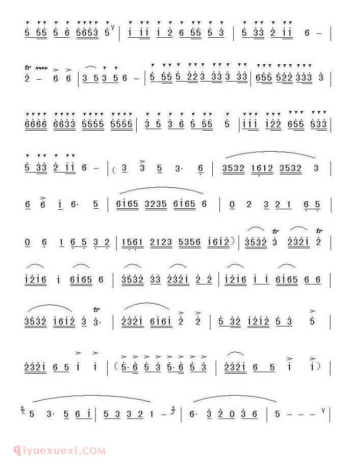 洞箫乐曲【潇湘银河】简谱