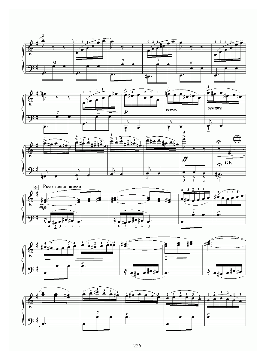 手风琴乐谱【E大调协奏曲 九级练习曲】五线谱