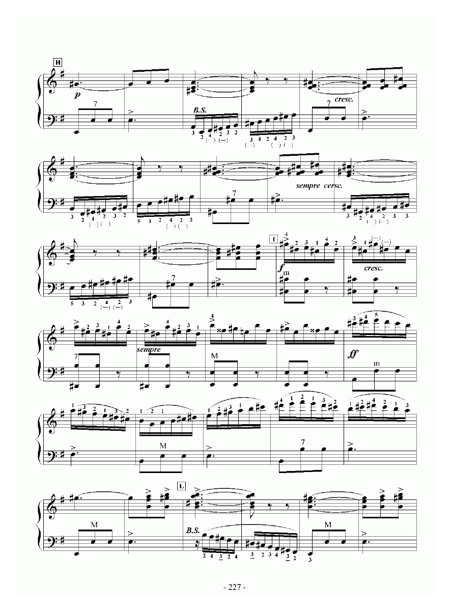 手风琴乐谱【E大调协奏曲 九级练习曲】五线谱