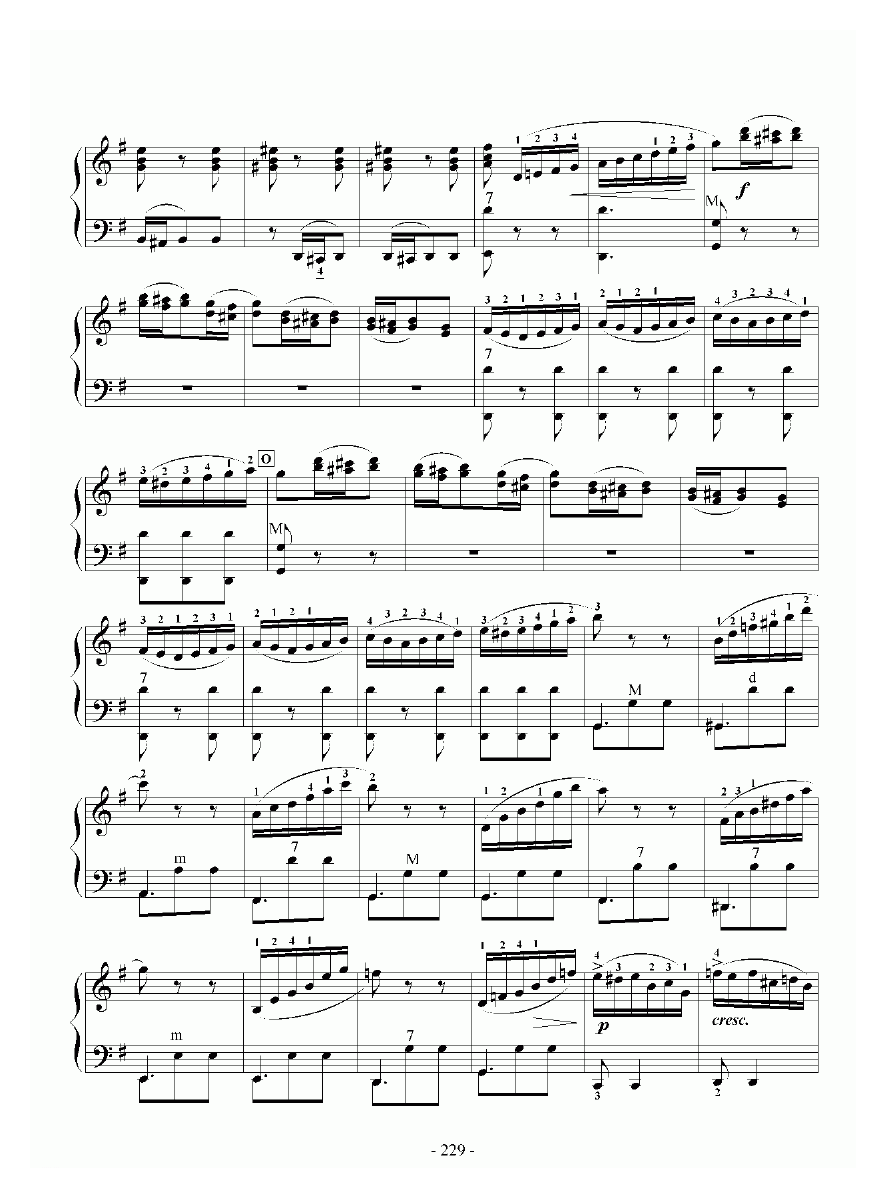 手风琴乐谱【E大调协奏曲 九级练习曲】五线谱