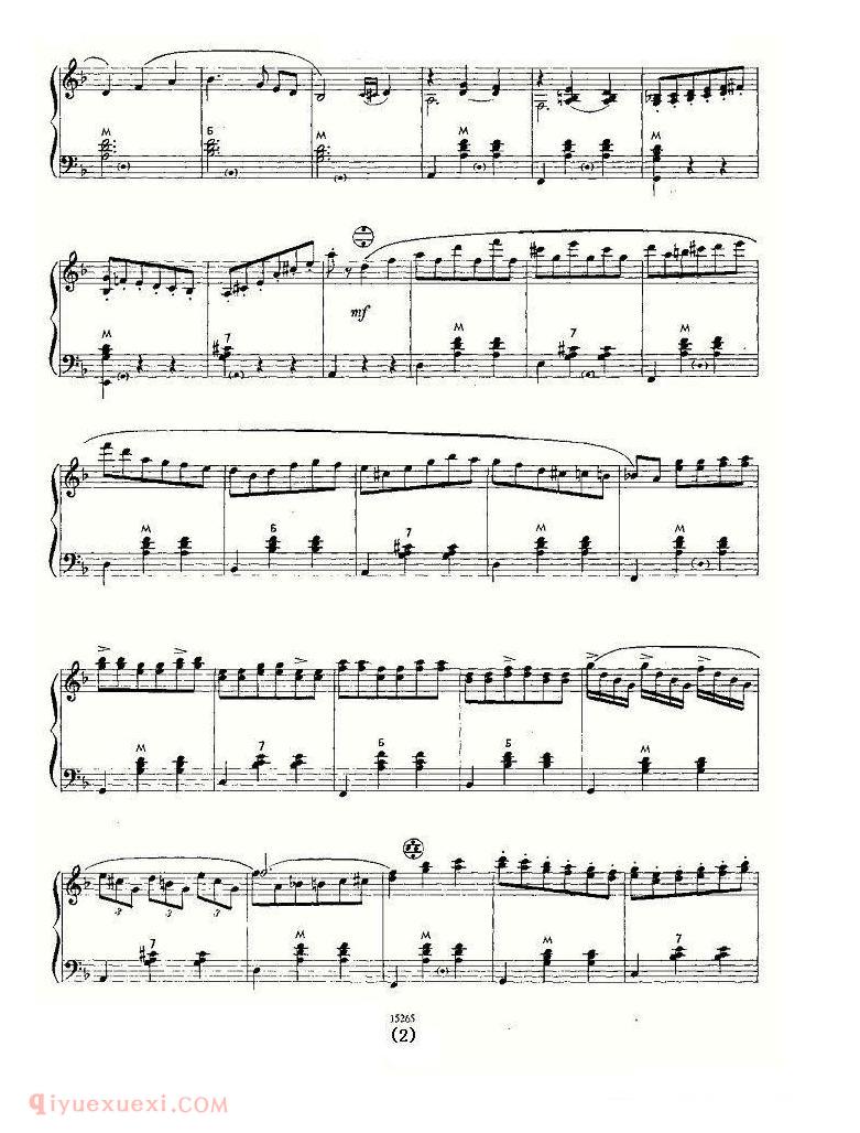 手风琴乐曲【孤独的手风琴】五线谱