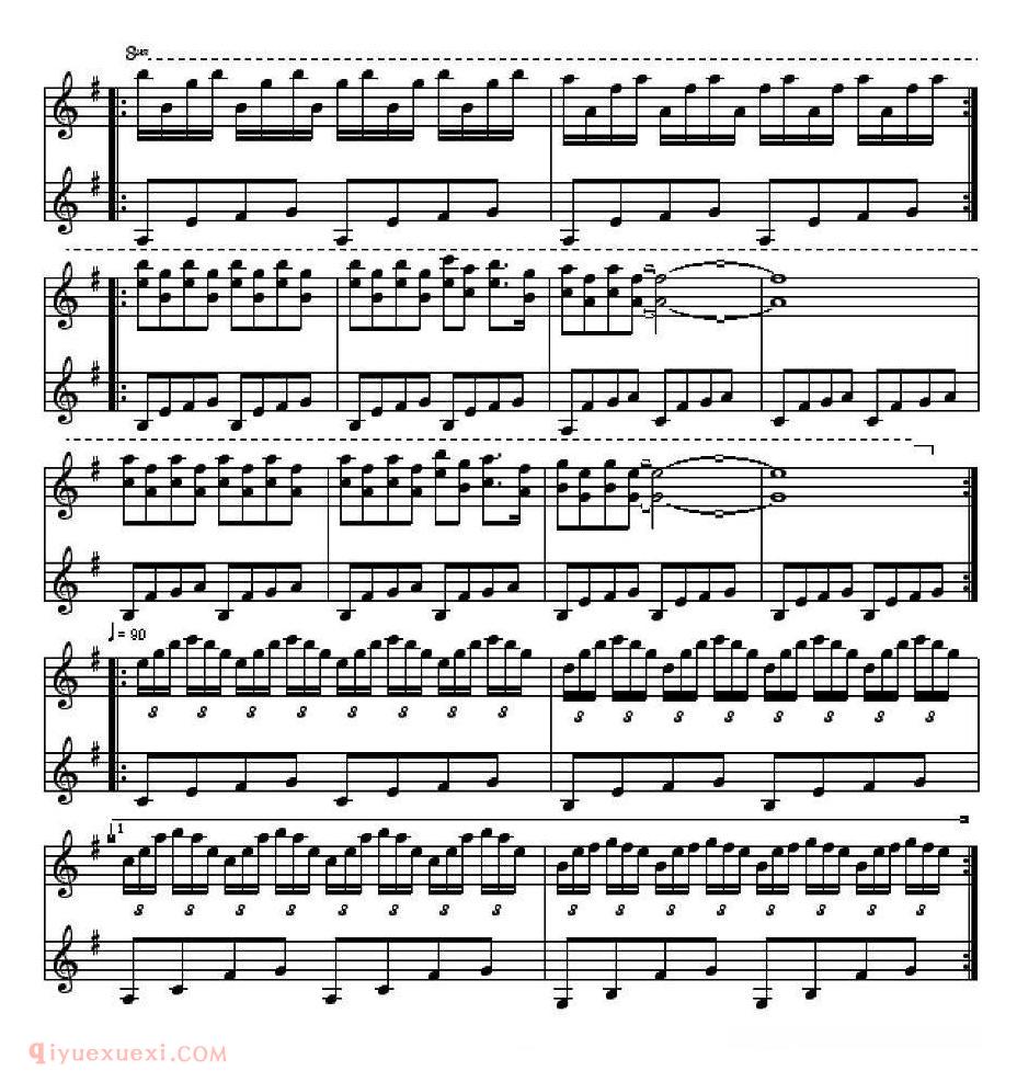 手风琴乐谱【La Chute】五线谱