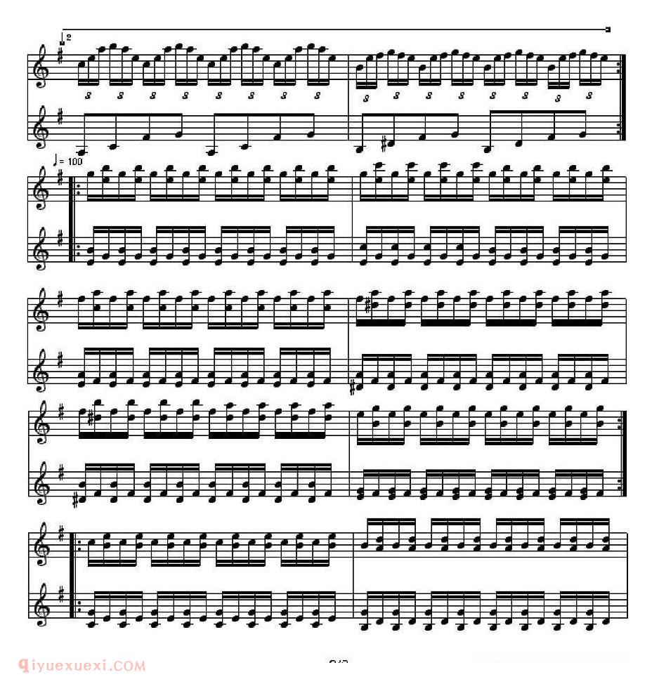 手风琴乐谱【La Chute】五线谱