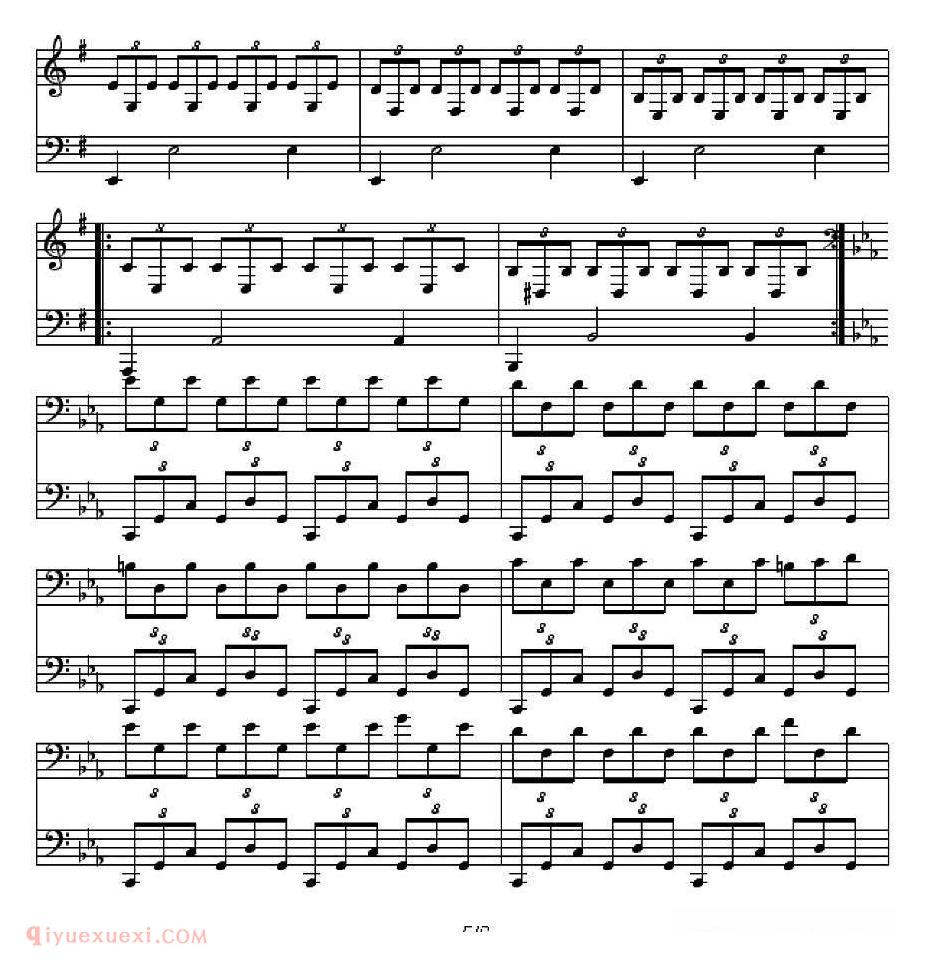 手风琴乐谱【La Chute】五线谱