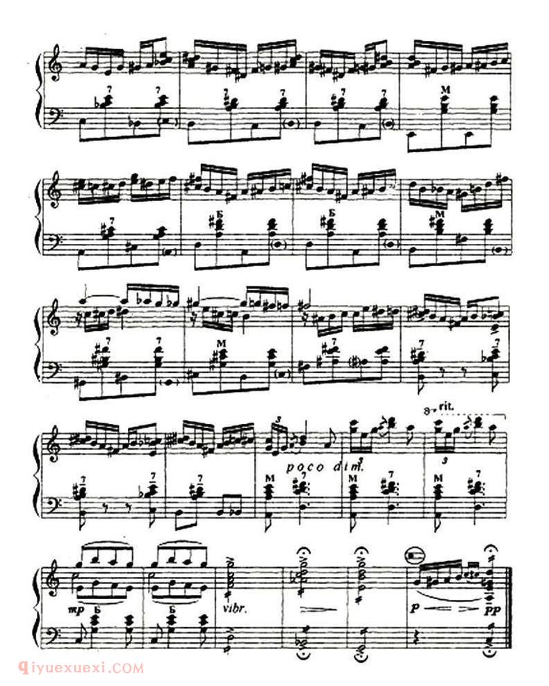 手风琴乐谱【Petushok 公鸡】五线谱