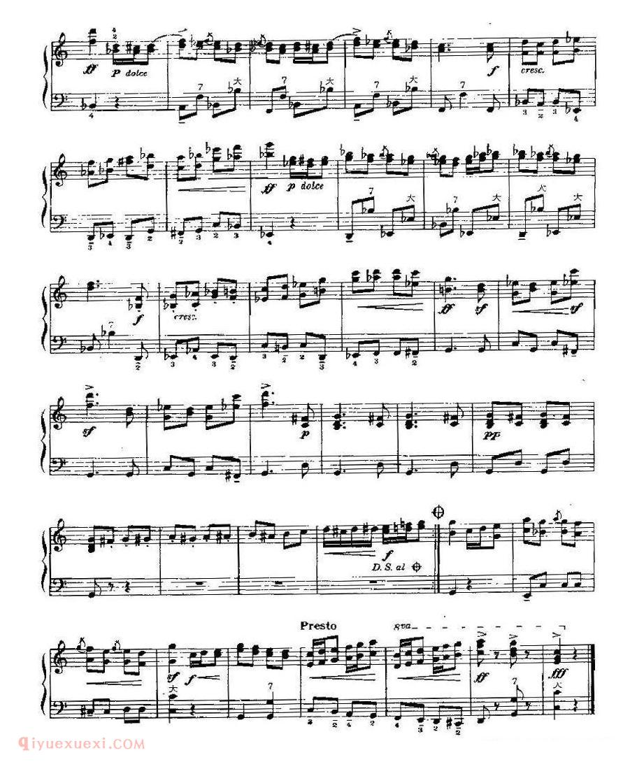 手风琴乐谱【波尔卡 选自歌剧被出卖的新娘】五线谱