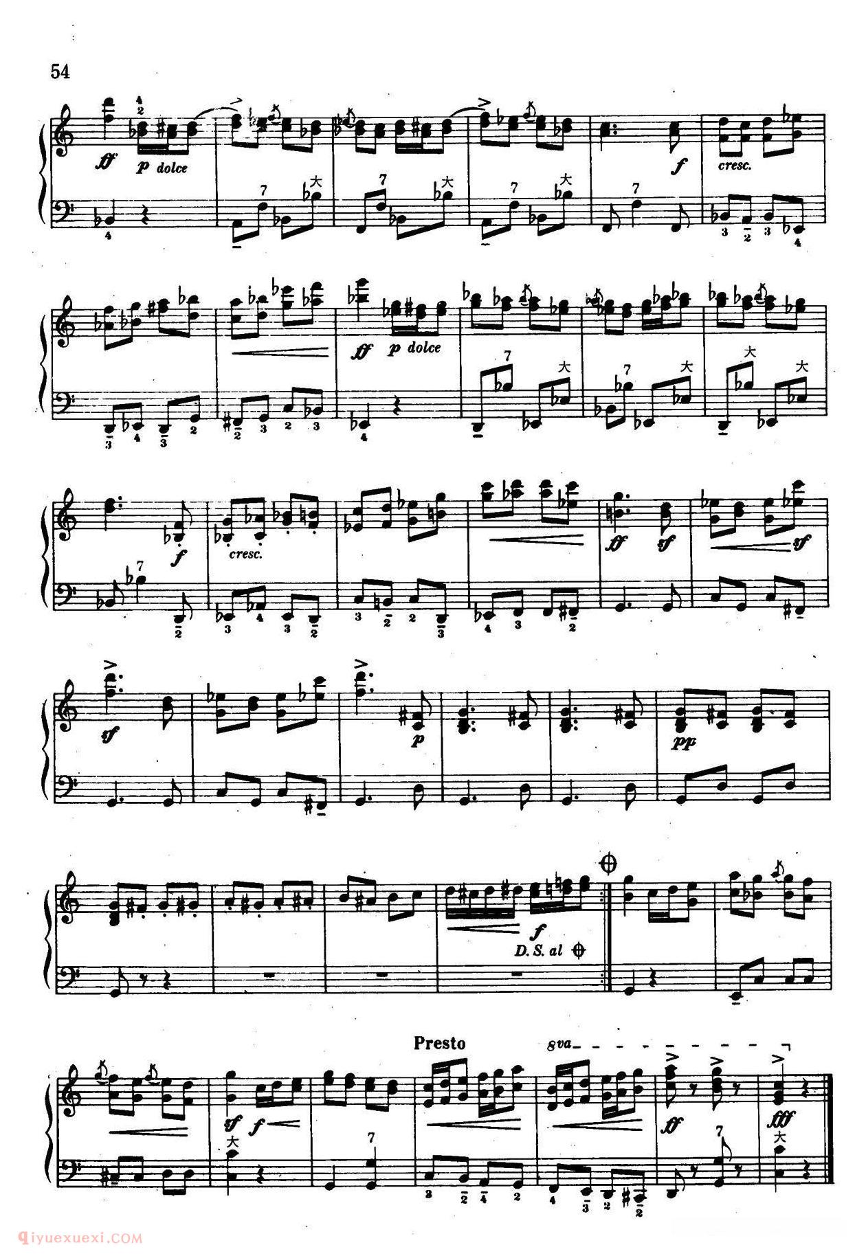 手风琴乐谱【波尔卡 选自歌剧被出卖的新娘】五线谱