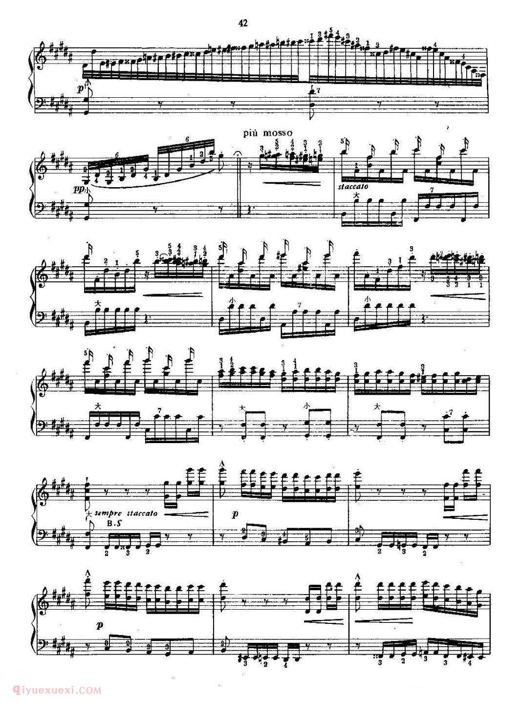 手风琴乐曲【李斯特 - 钟】五线谱