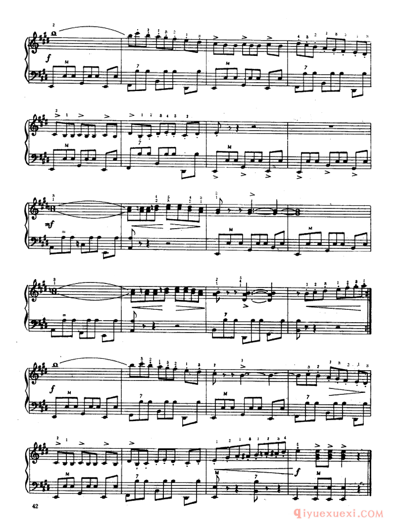 手风琴乐谱【P．H轮巴】五线谱