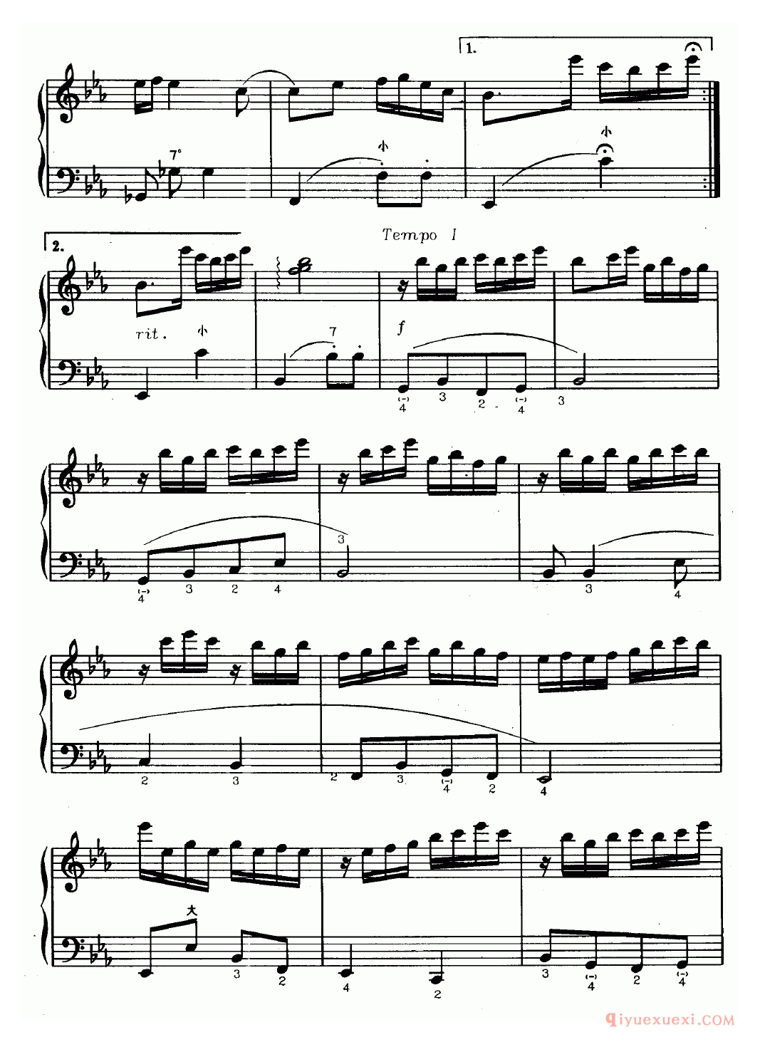 手风琴乐谱【花鼓】五线谱