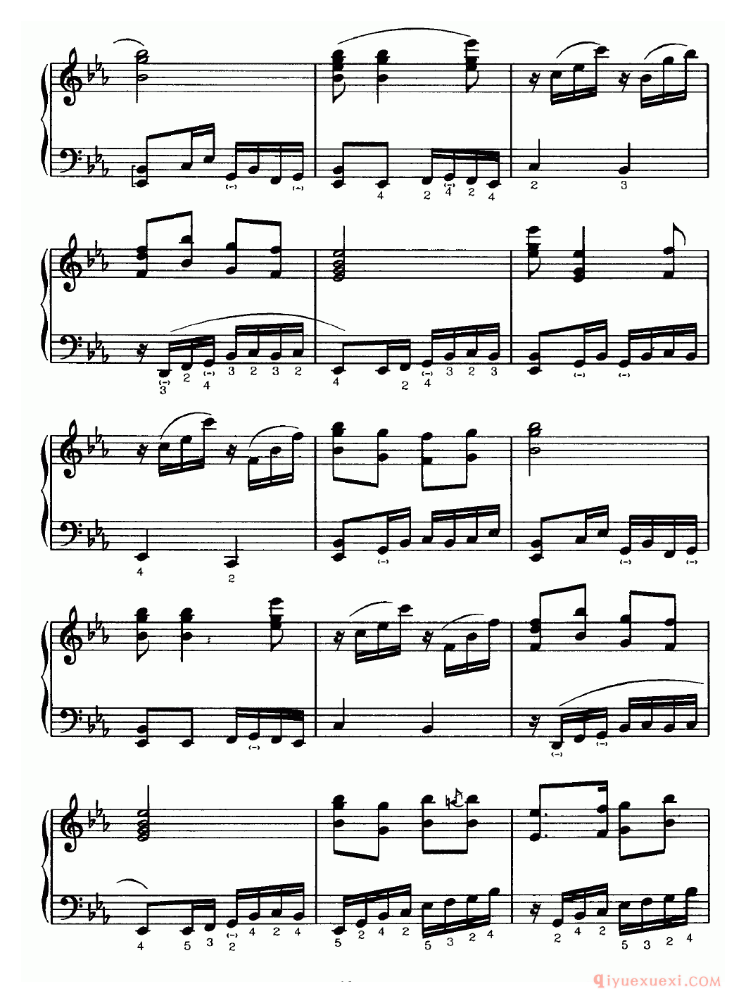 手风琴乐谱【花鼓】五线谱