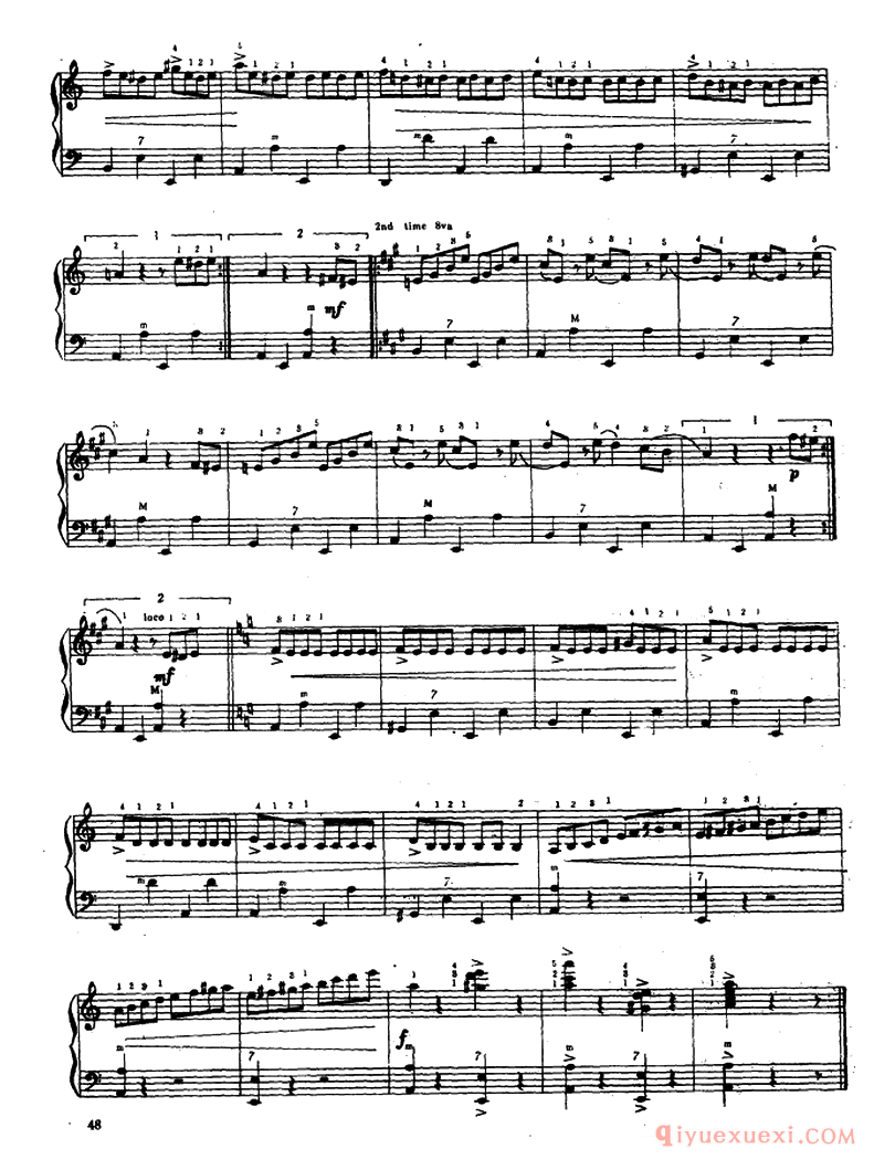 手风琴乐谱【家庭桑巴】五线谱