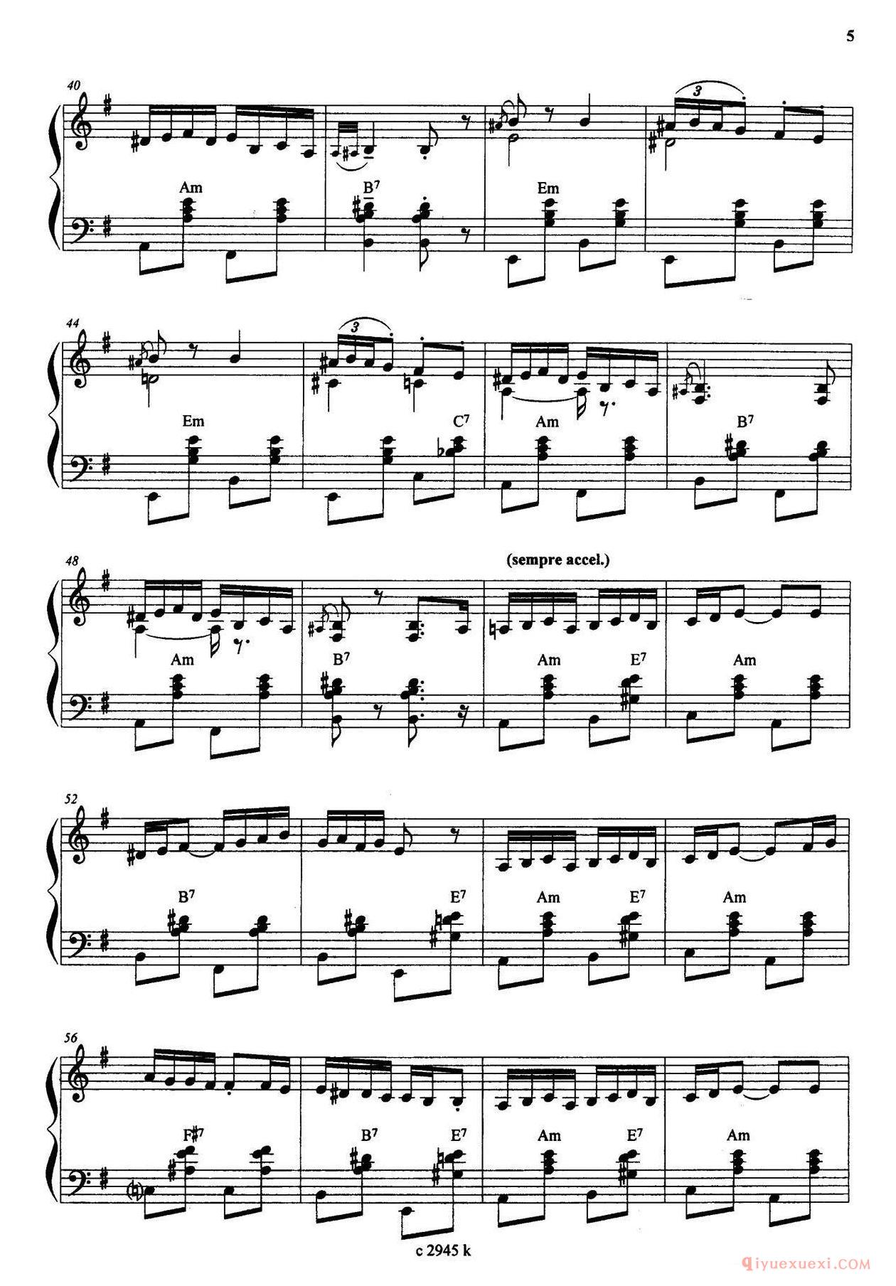 手风琴乐谱【摩尔多瓦的节目】五线谱