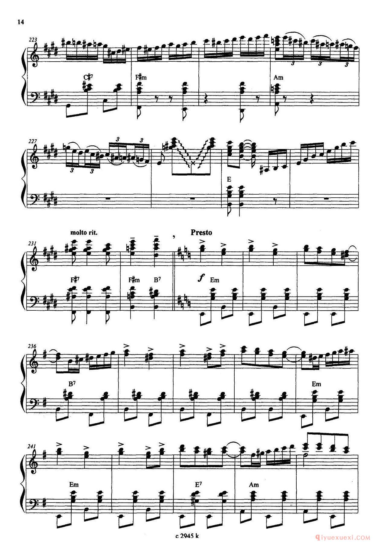 手风琴乐谱【摩尔多瓦的节目】五线谱