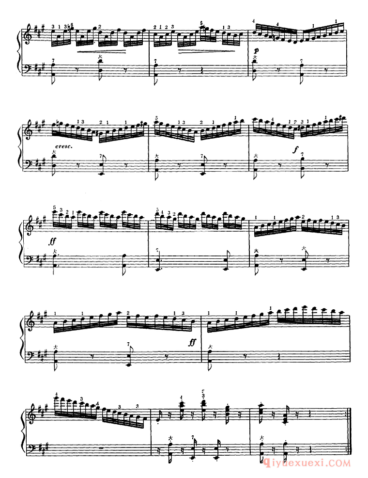 手风琴乐谱【手风琴技术训练练习曲（2）】五线谱