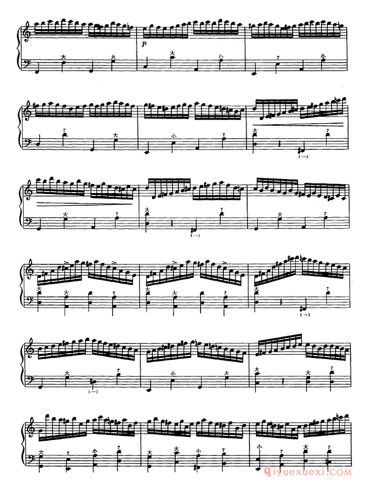 手风琴乐谱【手风琴技术训练练习曲（4）】五线谱