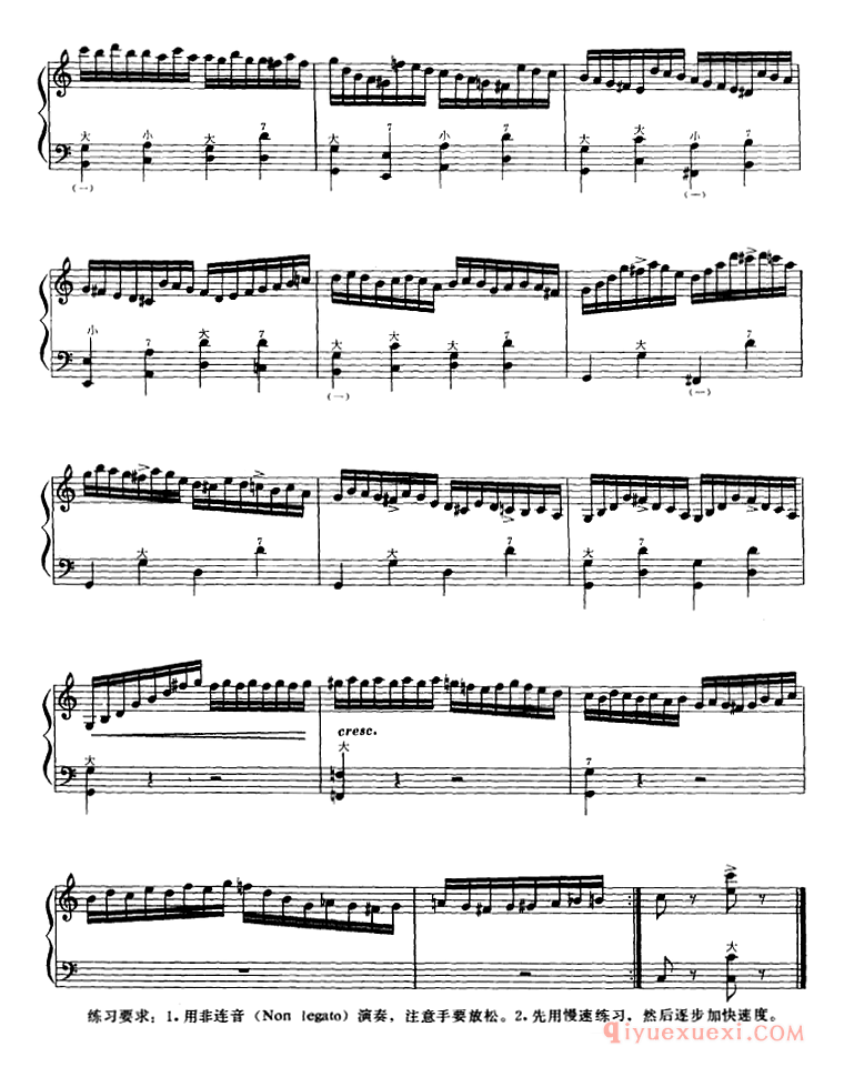 手风琴乐谱【手风琴技术训练练习曲（4）】五线谱