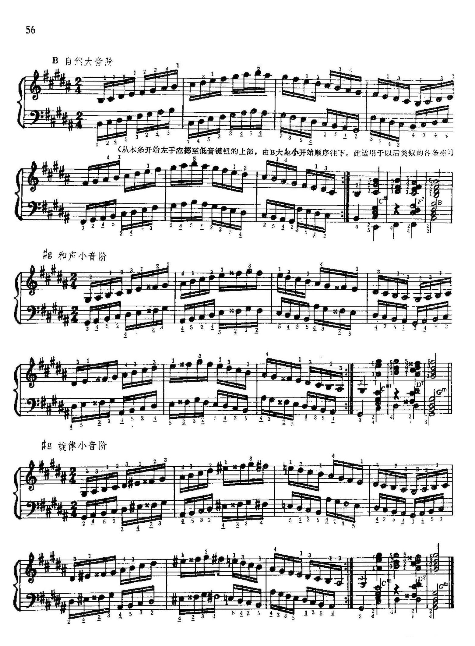 手风琴手指练习 第二部分(十二个大、小音阶的练习)