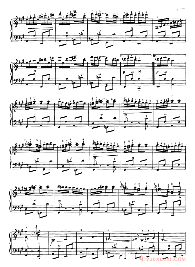 手风琴乐谱【春天 林凯利改编版】五线谱