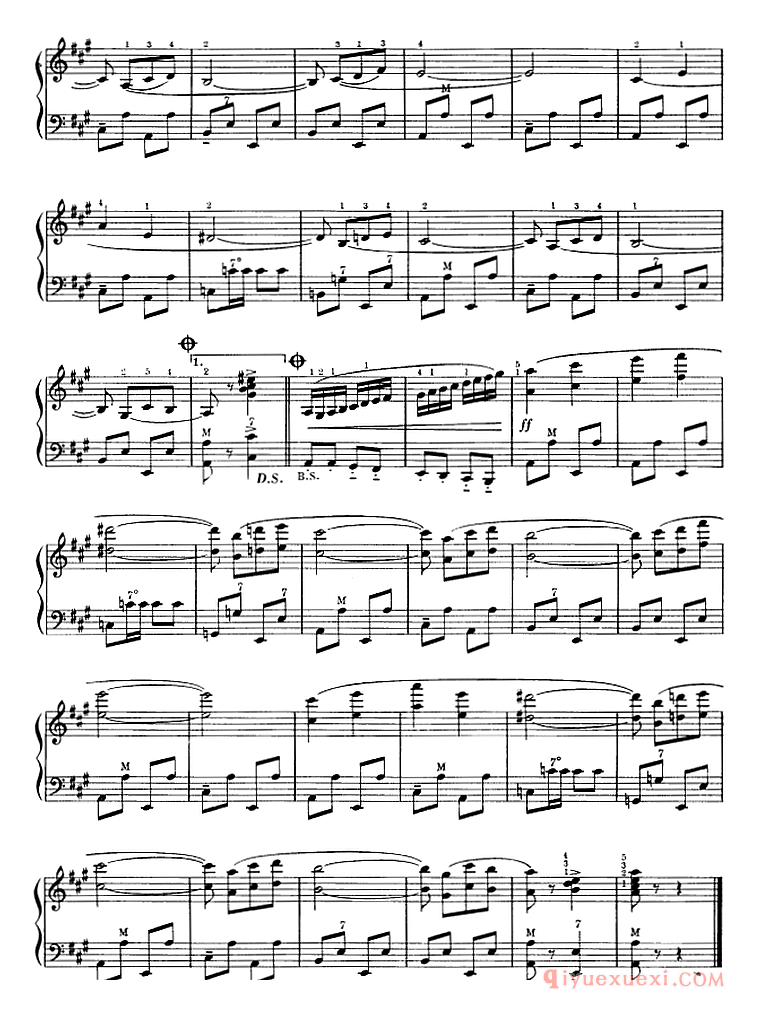 手风琴乐谱【春天 林凯利改编版】五线谱