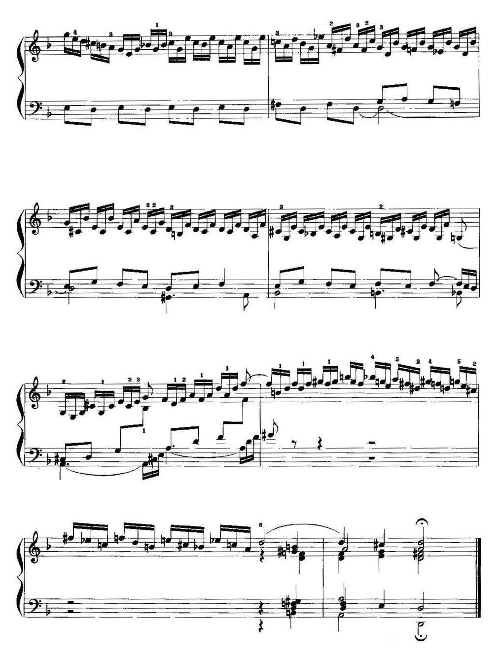 手风琴复调作品【d小调前奏曲与赋格】五线谱