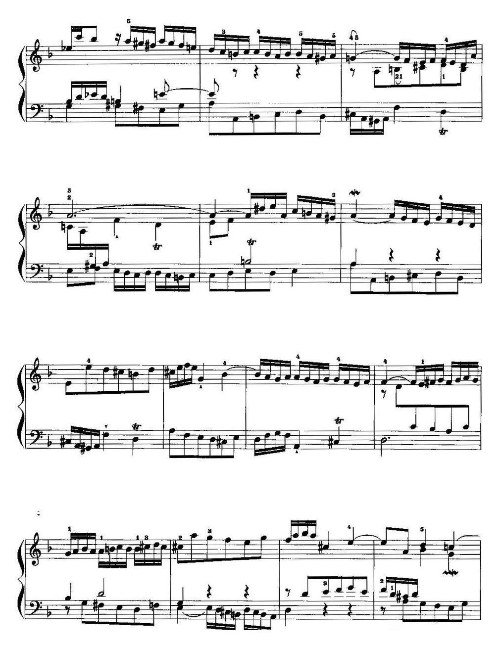 手风琴复调作品【d小调前奏曲与赋格】五线谱