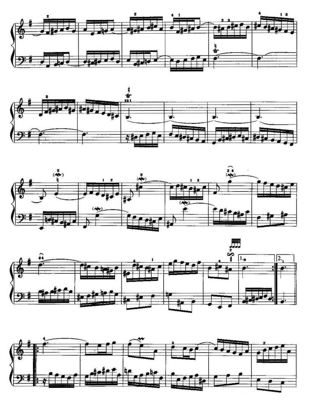 手风琴复调作品【e小调前奏曲】五线谱