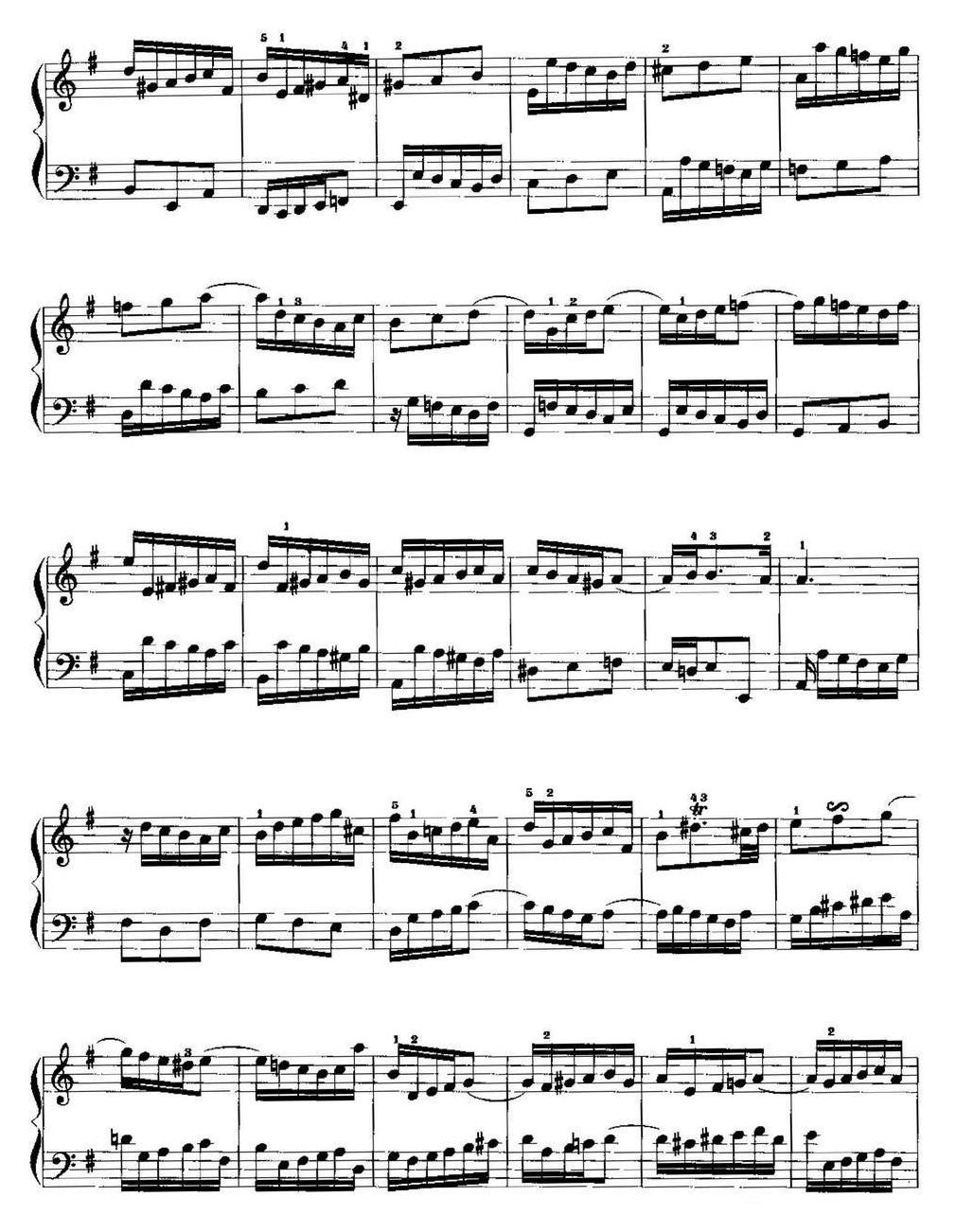 手风琴复调作品【e小调前奏曲】五线谱