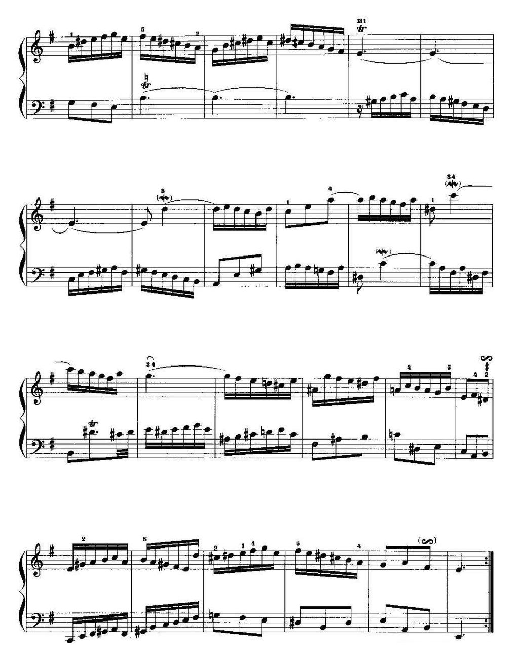 手风琴复调作品【e小调前奏曲】五线谱