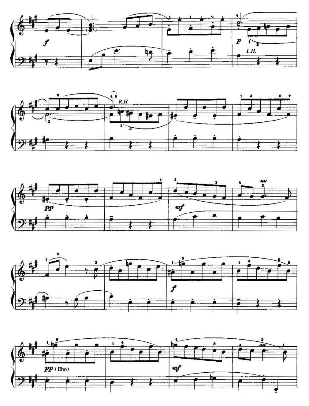 手风琴复调作品【小组曲】五线谱