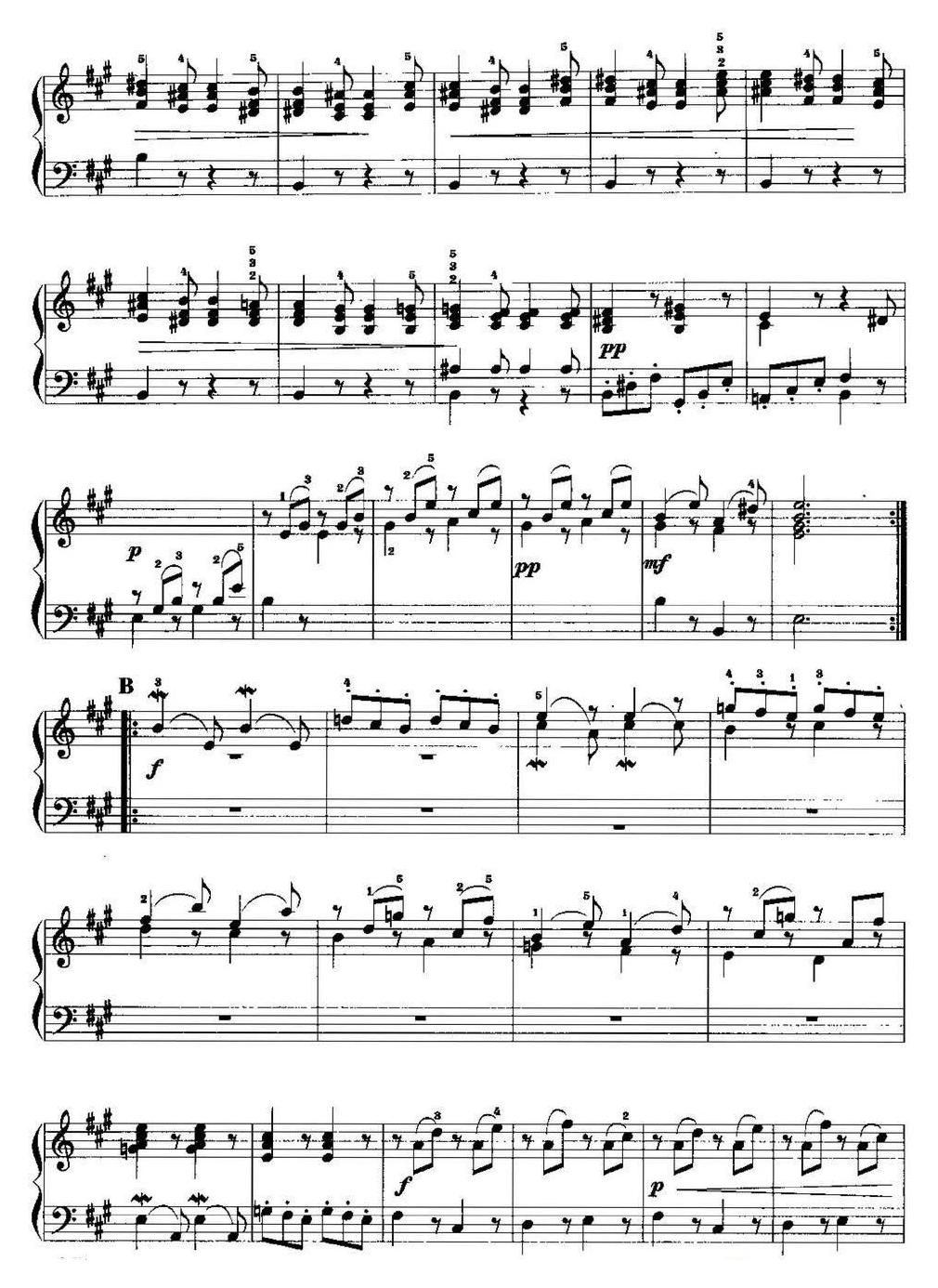 手风琴复调作品【小组曲】五线谱