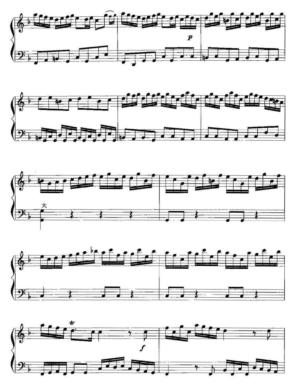 手风琴复调作品【随想曲】五线谱