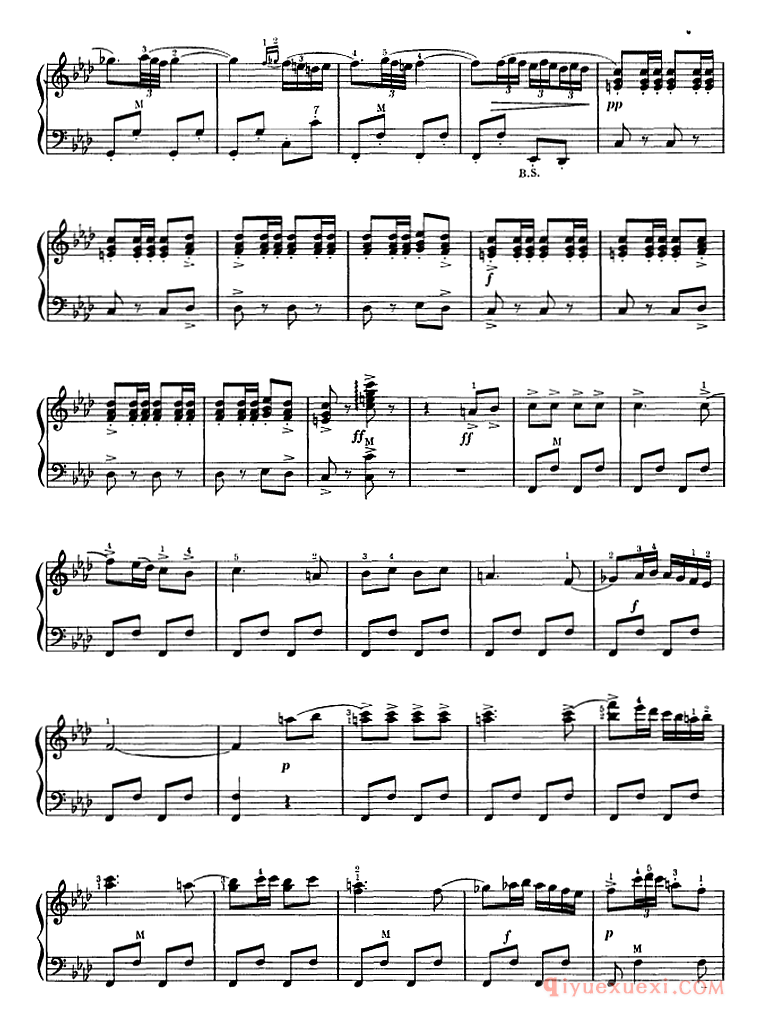 手风琴谱【西班牙进行曲】五线谱