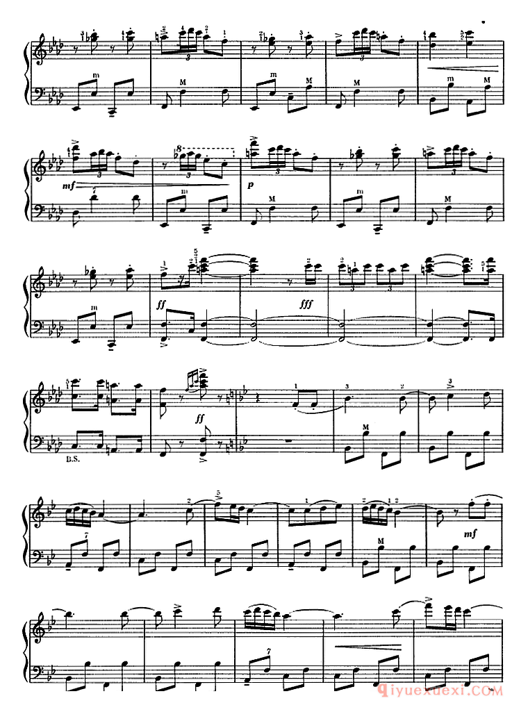 手风琴谱【西班牙进行曲】五线谱