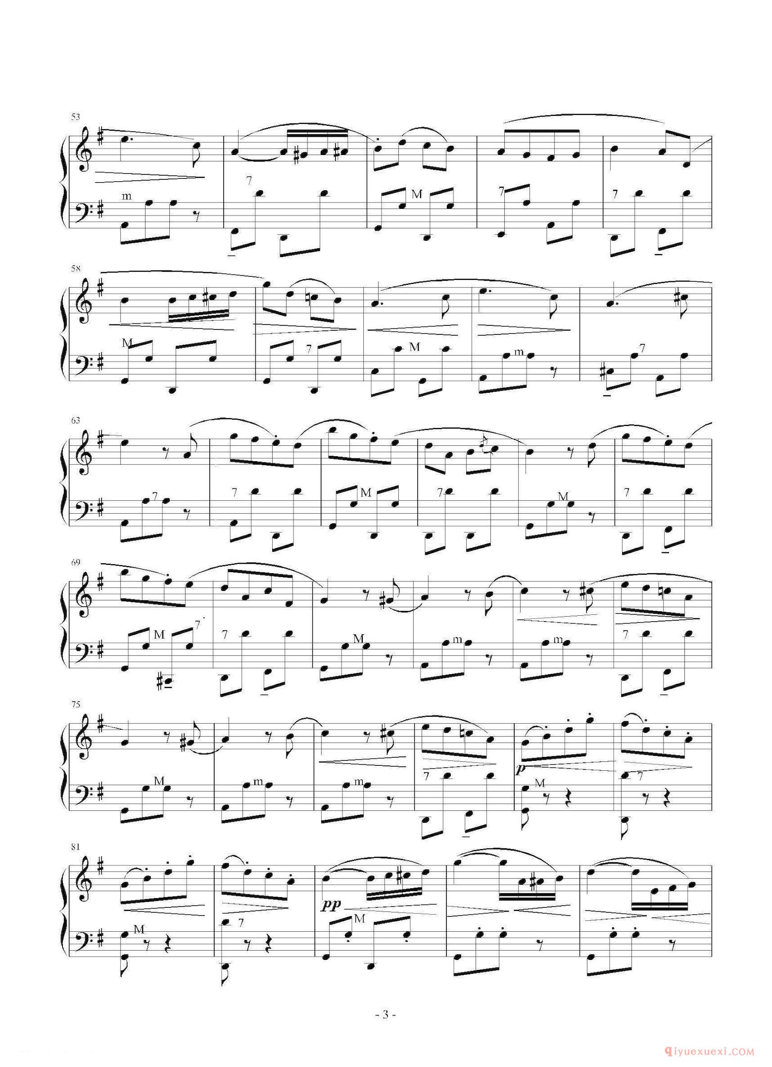 手风琴谱【春之歌 门德尔松作曲版】五线谱
