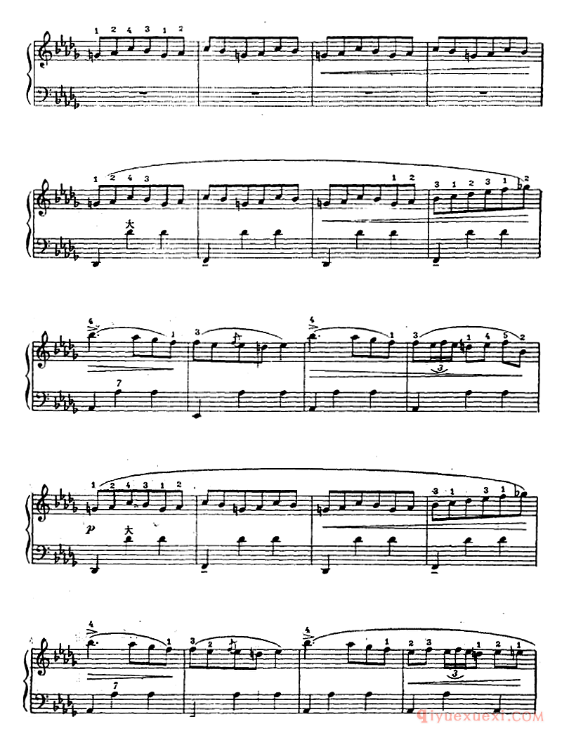 手风琴世界名曲【bD大调圆舞曲】五线谱