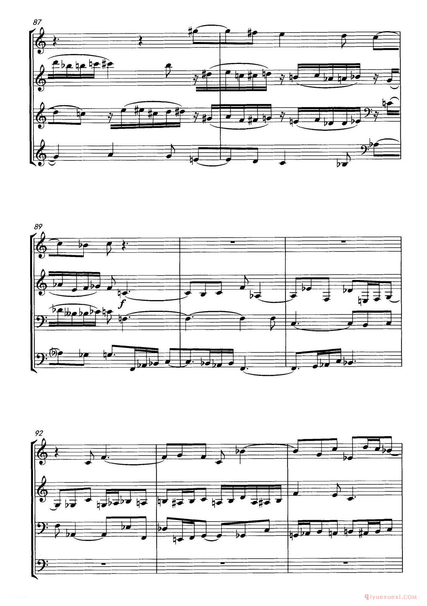 手风琴乐曲谱【长安印象 手风琴四重奏】五线谱